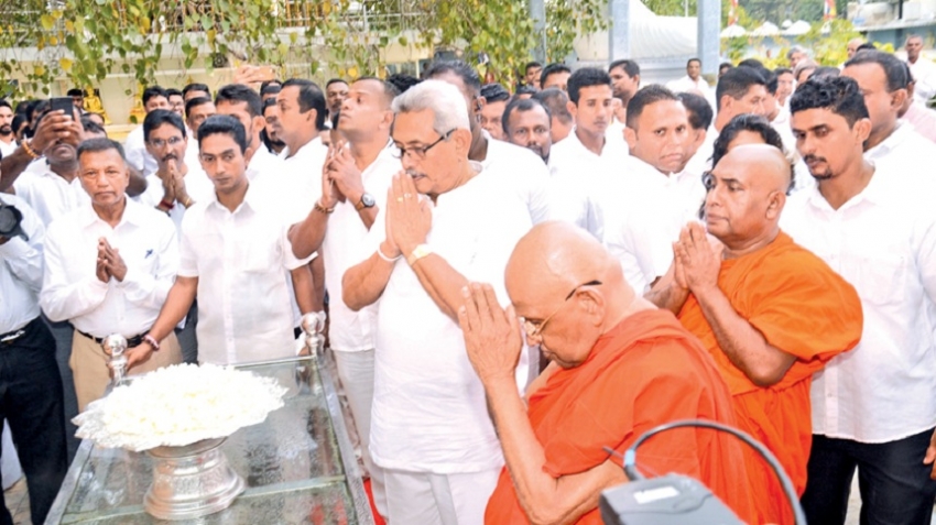 President at Abhayaramaya Temple