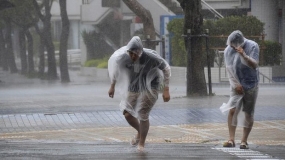 Typhoon Vongfong hits southern Japan, moves to main island