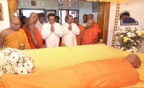 President pays last respects to Asgiriya Chapter late Prelate