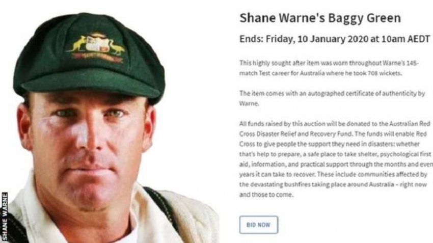Australian cricket great sells &#039;baggy green&#039; cap&#039; for bushfire appeal
