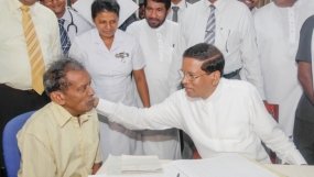 President declares open new building complex in Negombo Hospital
