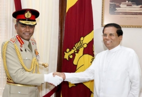 Former Army Chief pays a courtesy call on President Sirisena