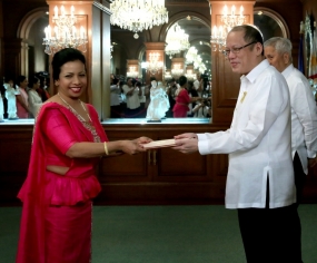 Philippines Ambassador Aruni Ranaraja presents credentials
