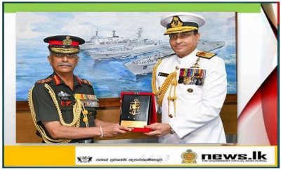 Chief of the Army Staff of India pays courtesy call on Commander of the Navy
