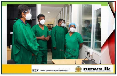 State Minister Sudarshini Fernandopulle inspects Giriulla Covid-19 Intermediate Treatment Center