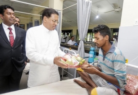 President visits Ampara General Hospital