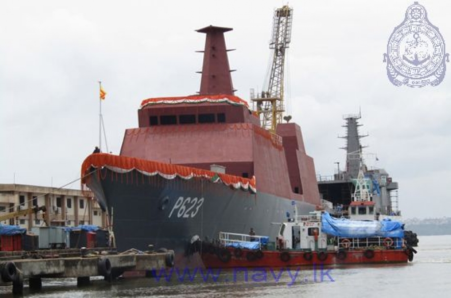 AOP Vessel built for Sri Lanka Navy launched in Goa