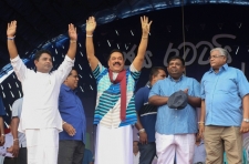 Rajapaksas' democratically fought the war and eradicated terrorism from the country - President at the final rally