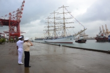 Russian sail training ship ‘Nadezhda’ arrives at the port of Colombo