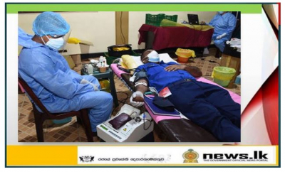 Navy supports blood donation campaign held at Welisara Naval Complex