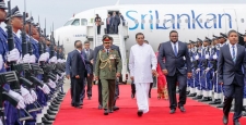 President Maithripala Sirisena arrives in Maldives