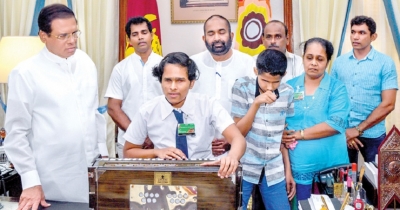 President fulfills visually impaired siblings’ request