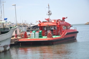 First locally made fire-fighting craft launched to control fires at sea