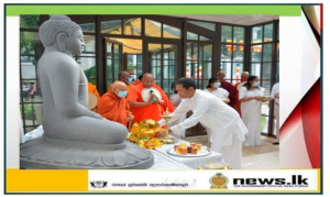 Sri Lankan Embassy in Washington D.C. Organizes a Special Event to Unveil the Statue of Lord Buddha and to Venerate the Sacred Jaya Sri Maha Bodhi Tree Sapling at the Embassy Premises