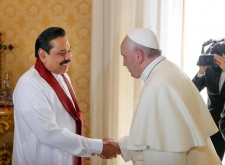 President has audience with Pope Francis; extends invitation to visit Sri Lanka
