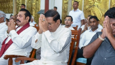President joins the religious ceremony at Gangarama Temple