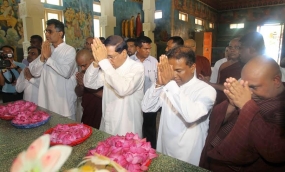 President attends Visuddharama Temple opening
