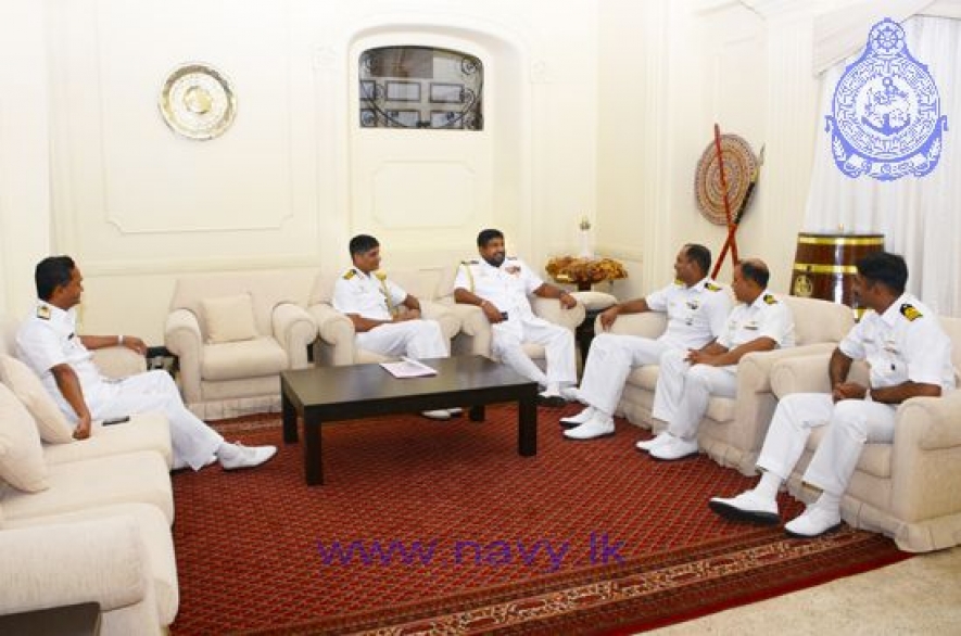 Commanding Officers of Indian naval  ships  call on  Navy Commander