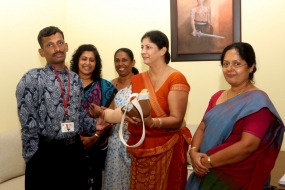 Seva Vanitha Unit presented an artificial limb to a war veteran
