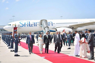 Maldivian President arrives in Sri Lanka