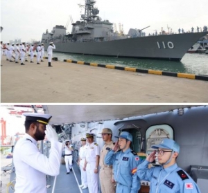 Japanese Maritime Self Defence Force ship 'Takanami' arrives at port of Colombo