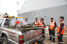 Third Indian Ship arrives to assist flood victims