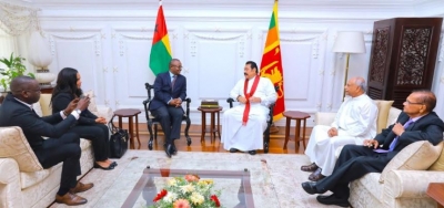 President of Guinea-Bissau meets Prime Minister during his brief visit to Sri Lanka