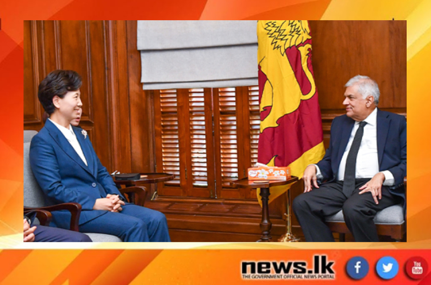    A courtesy call between Chinese President’s Special Envoy &amp; State Councillor Shen Yiqin and President Wickremesinghe