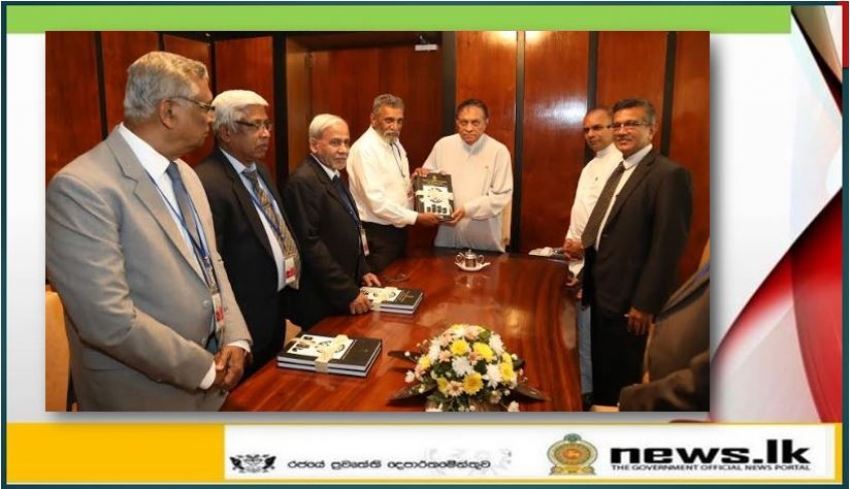 The Election Commission presents a book on 70 Years of Parliament Electoral History to the Speaker
