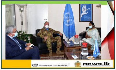 The Head of Mission and Force Commander of the UN Peacekeeping Mission in Lebanon praises Sri Lankan troops at UNIFIL for their outstanding professionalism