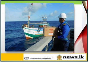SLNS ‘Samudura’ continuous to provide fuel to distressed fishing trawlers at sea
