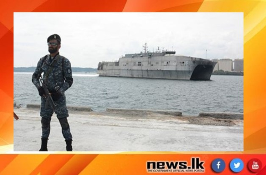 USNS Brunswick (T - EPF 6) arrives at port of Trincomalee