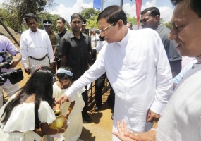 President opens Drinking Water project in Pelatiyewe