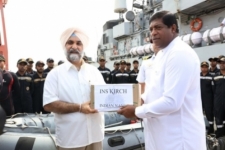 First Indian ship with relief goods arrives in Colombo