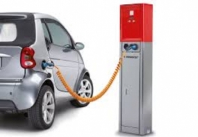 Fee levying system for re-charging electric cars