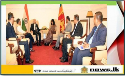   Indian Foreign Secretary Vinay Kwatra calls on Foreign Secretary Aruni Wijewardane