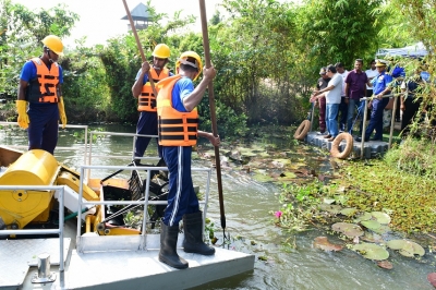 Navy made Weed Remover  handed over to Land Development Corp