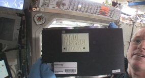 3D printer in space gets to work