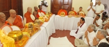 President Joins Late Sam Wijesinghe's Seventh Day Alms Giving