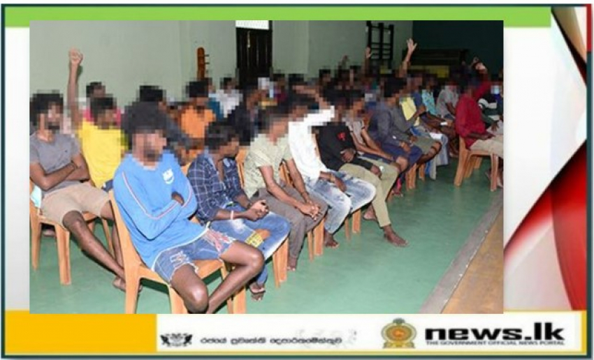 54 persons attempting to illegally migrate from island held in eastern seas by Navy