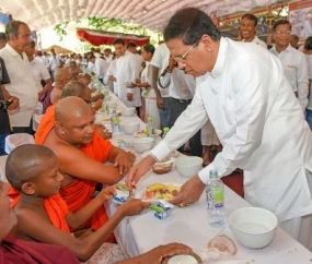 President opens Bandaranaike-Senanayake Poson Bath Dansala