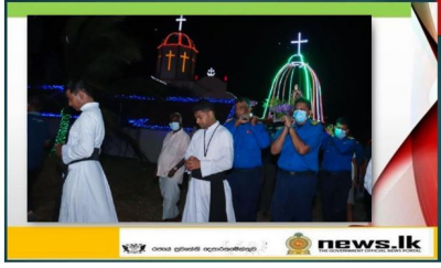 Annual feast of St. Anthony’s Church in Kachchativu concludes with participation of limited devotees