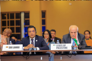 Foreign Minister Ali Sabry addresses the Meeting of the NAM Ministerial Committee on Palestine