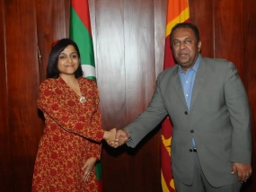 Mangala meets his Maldivian counterpart