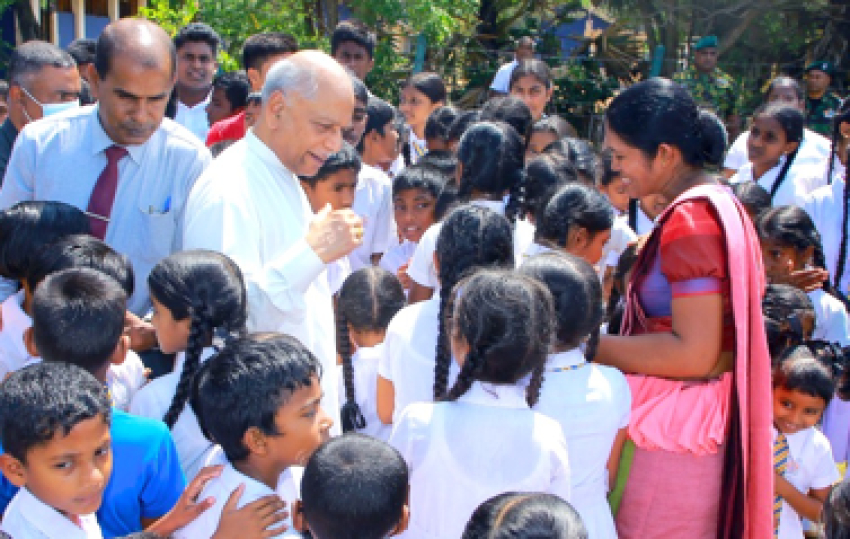 The Prime Minister visits Navadankulam Kanishta Vidyalaya, Puttalam and St. Mary's College, Chilaw.