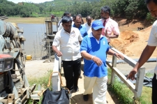 Irrigation Minister inspects Bomburuella Reservoir Rehabilitation work