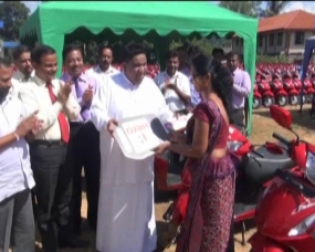 Motorbikes handed over to public workers in Badulla