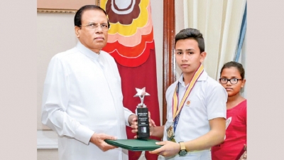 President felicitates young Inventor for his achievement in Olympiad