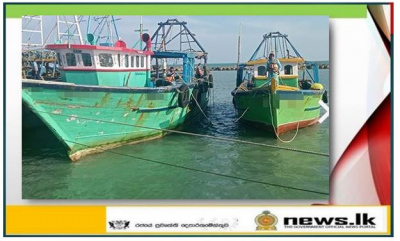 Navy takes hold of 03 Indian poaching trawlers in Sri Lankan waters