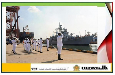 INS ‘Ranvijay’ arrives at the port of Colombo
